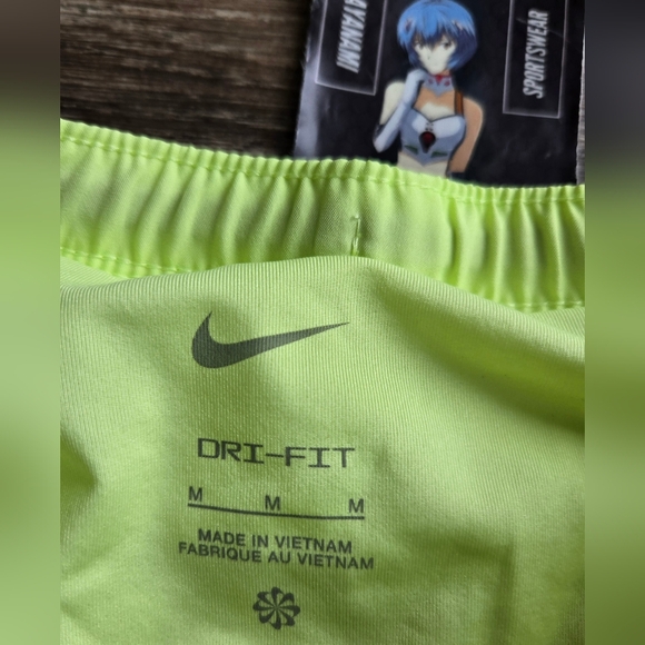 Nike Dri-Fit 5" Brief Lined Running Shorts Volt Green - Picture 8 of 10